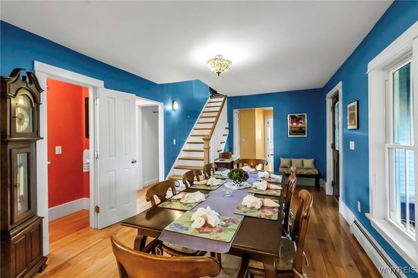 Dining room, Interior, Wood Texture Flooring