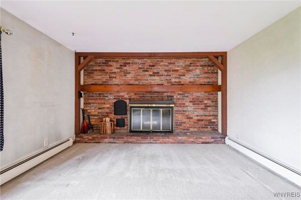 Empty room, Fireplace, Interior, Stone Walls