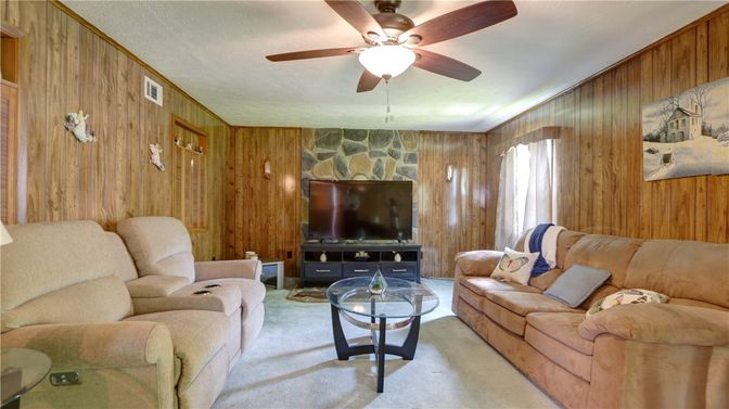 Interior, Living room, Wooden Walls