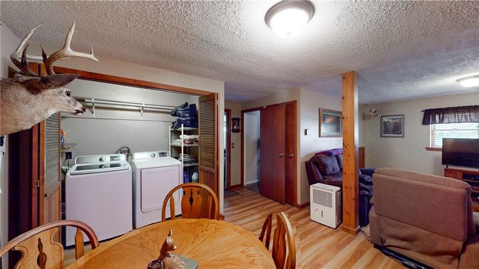 Interior, Washer, Wood Texture Flooring