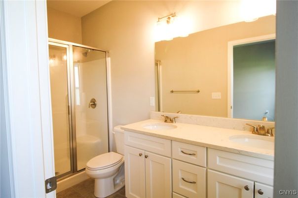 Bathroom, Dual Sink Vanities, Glass Shower, Interior