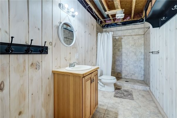 Bathroom, Interior, Wooden Walls