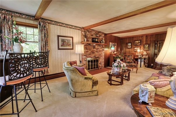 Fireplace, Interior, Living room, Stone Walls, Wooden Beams, Wooden Walls
