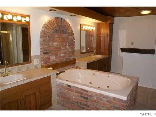 Bathroom, Dual Sink Vanities, Interior, Recessed Lighting, Tile Countertops