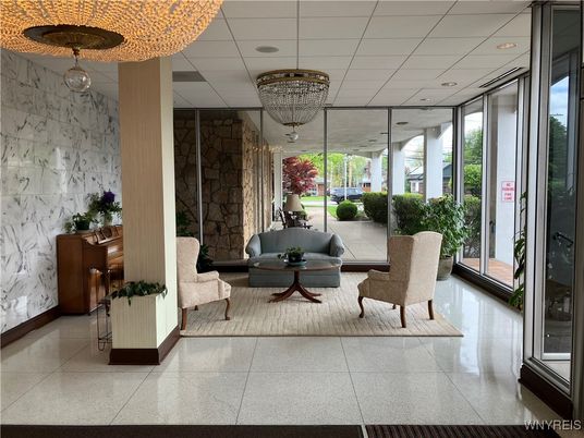 Chandelier, Interior, Marble Walls, Recessed Lighting