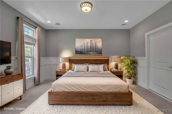 Bedroom, Interior, Recessed Lighting