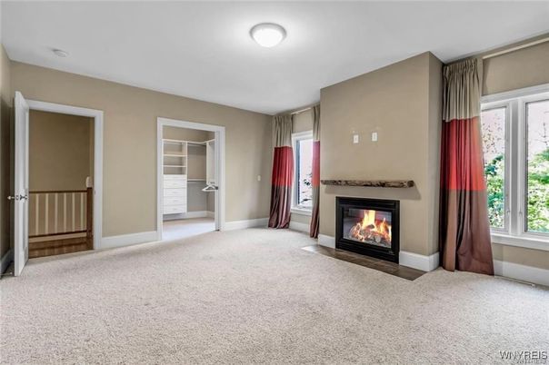 Empty room, Fireplace, Interior