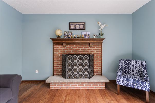 Fireplace, Interior, Wood Texture Flooring