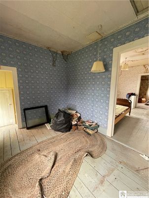 Bedroom, Fireplace, Interior, Pendant Lights, Wood Texture Flooring