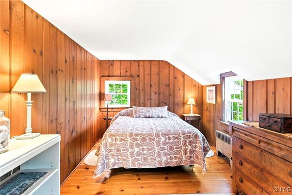 Bedroom, Interior, Wood Texture Flooring, Wooden Walls