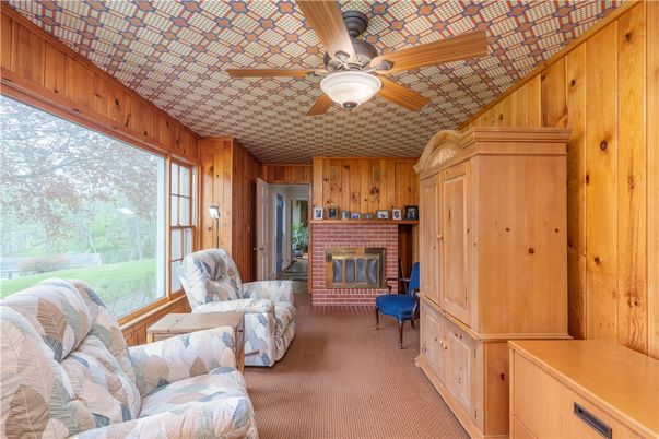 Fireplace, Interior, Living room, Wooden Walls