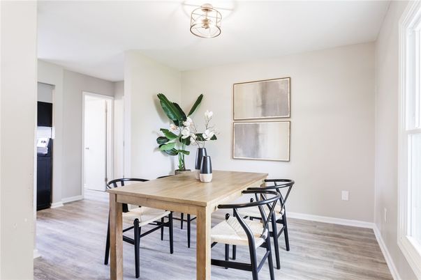 Dining room, Interior, Wood Texture Flooring