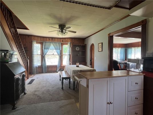 Dining room, Interior, Wooden Walls