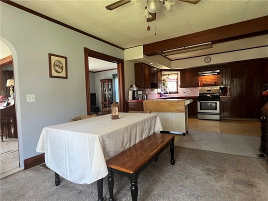 Dining room, Interior, Kitchen, Stainless Steel Appliances