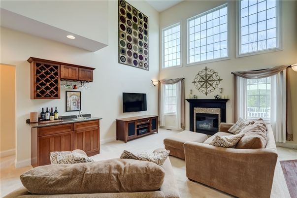 Fireplace, Interior, Living room, Recessed Lighting