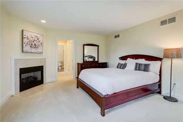 Bedroom, Fireplace, Interior, Recessed Lighting