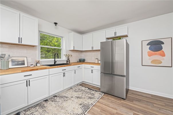 Interior, Kitchen, Wood Texture Flooring