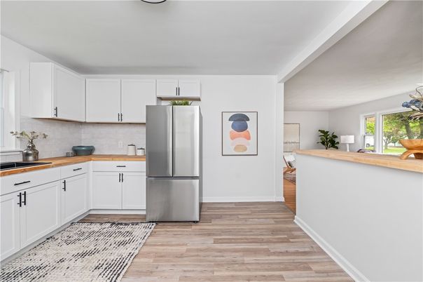 Interior, Kitchen, Wood Texture Flooring