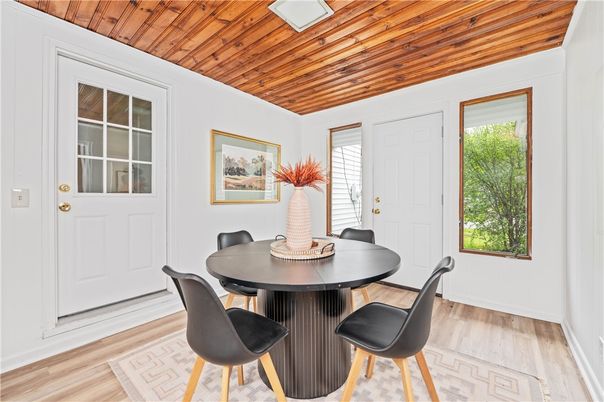 Dining room, Interior, Wooden Ceilings, Wood Texture Flooring
