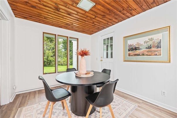 Dining room, Interior, Wooden Ceilings, Wood Texture Flooring