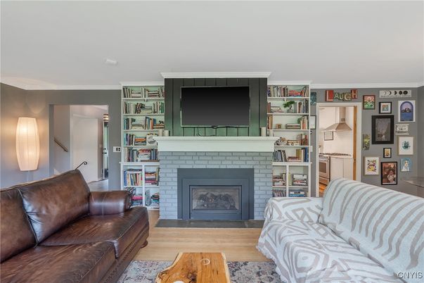Fireplace, Interior, Wood Texture Flooring
