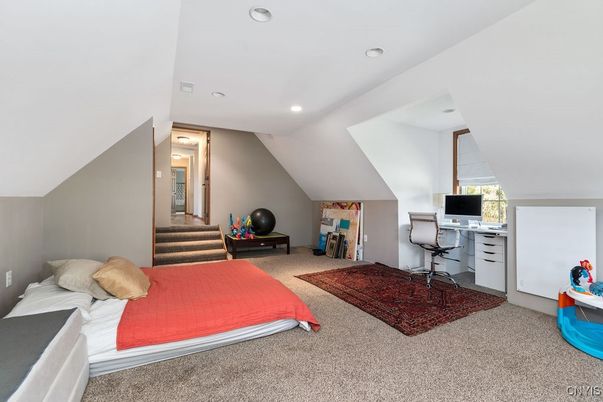 Bedroom, Home Office, Interior, Recessed Lighting
