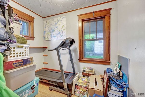 Fitness Equipment, Interior, Wood Texture Flooring