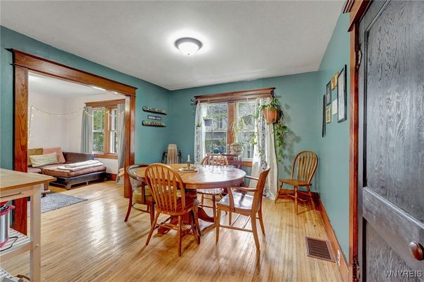 Dining room, Interior, Wood Texture Flooring