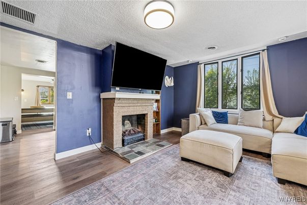 Fireplace, Interior, Living room, Wood Texture Flooring