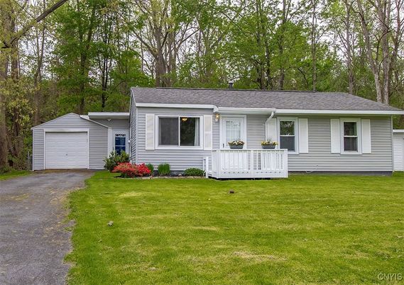 Backyard, Detached Garage, Exterior, Facade, Ranch