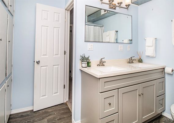 Bathroom, Interior, Wood Texture Flooring
