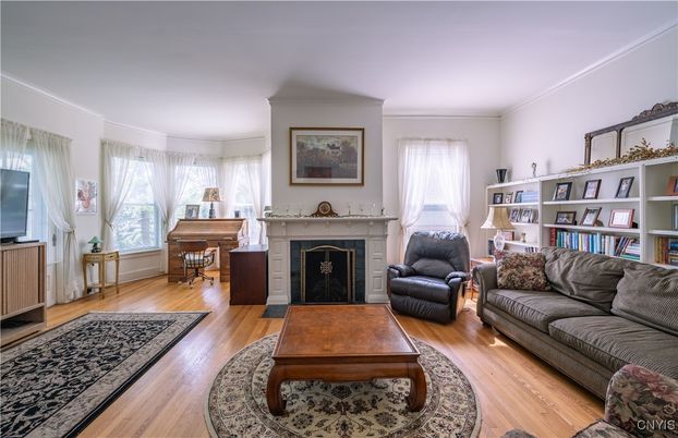 Fireplace, Interior, Living room, Piano, Wood Texture Flooring
