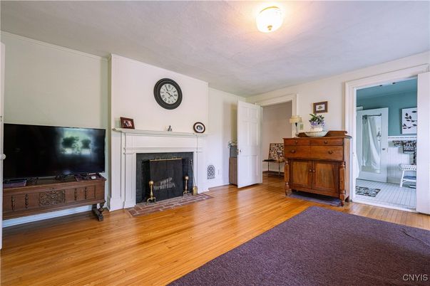 Fireplace, Interior, Wood Texture Flooring