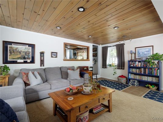 Interior, Living room, Recessed Lighting, Wooden Ceilings