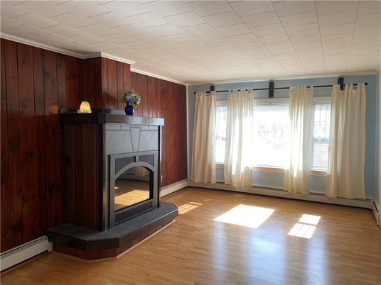 Empty room, Fireplace, Interior, Wood Texture Flooring, Wooden Walls