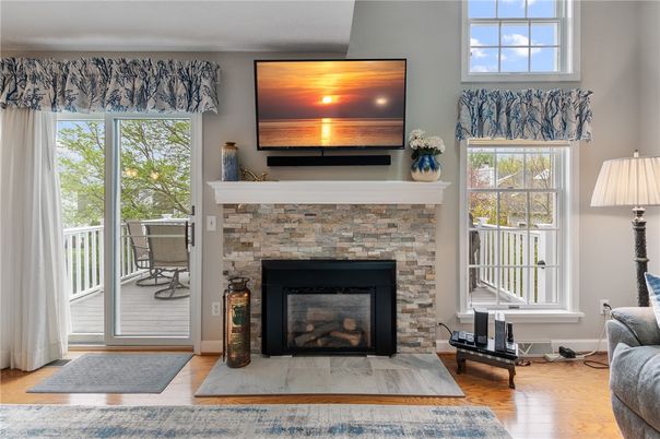 Fireplace, Interior, Wood Texture Flooring