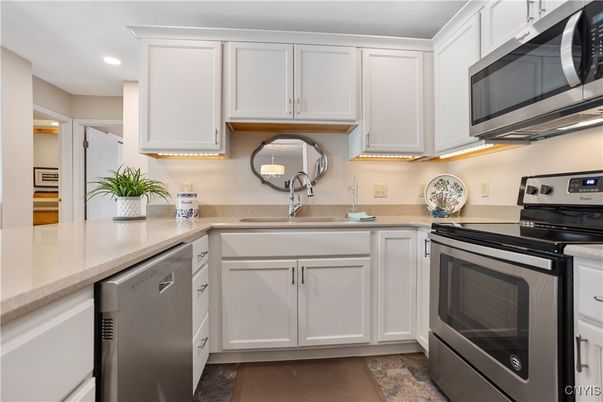 Interior, Kitchen, Recessed Lighting, Stainless Steel Appliances