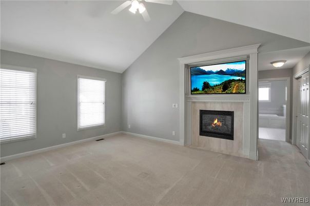 Empty room, Fireplace, Interior