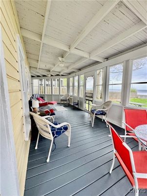 Interior, Sun Room, Water, Wood Texture Flooring