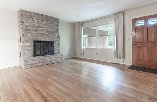 Empty room, Fireplace, Interior, Wood Texture Flooring