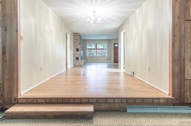 Chandelier, Fireplace, Interior, Wood Texture Flooring
