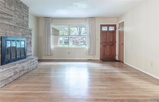 Empty room, Fireplace, Interior, Wood Texture Flooring