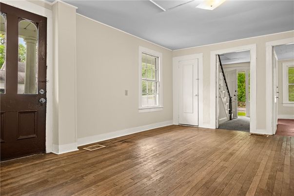 Empty room, Interior, Wood Texture Flooring