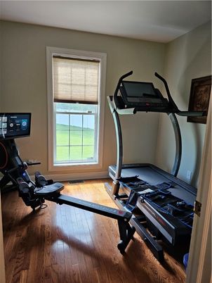 Fitness Equipment, Interior, Wood Texture Flooring
