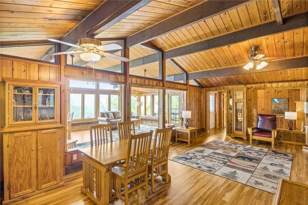 Dining room, Interior, Wooden Beams, Wooden Ceilings, Wood Texture Flooring, Wooden Walls