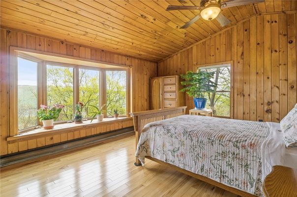 Bedroom, Interior, Wooden Ceilings, Wood Texture Flooring, Wooden Walls