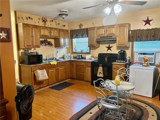Interior, Kitchen, Wood Texture Flooring