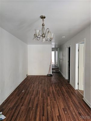 Chandelier, Empty room, Interior, Wood Texture Flooring