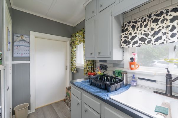 Bathroom, Interior, Tile Countertops, Wood Texture Flooring