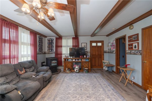 Interior, Living room, Wooden Beams, Wood Texture Flooring